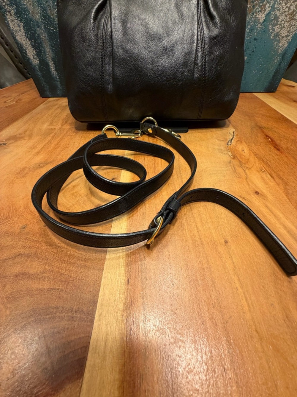 Coach Classic 2012 Black Leather Madison Sophia Satchel Gold (VGUC) - Picture 14 of 16